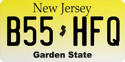 NJ license plate B55HFQ