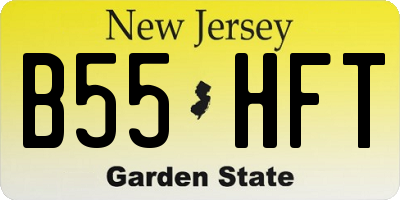 NJ license plate B55HFT