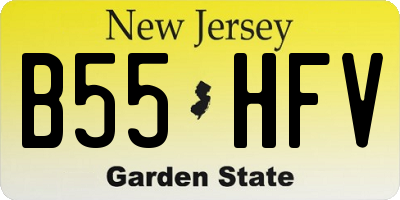 NJ license plate B55HFV