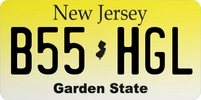 NJ license plate B55HGL