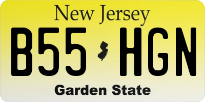 NJ license plate B55HGN