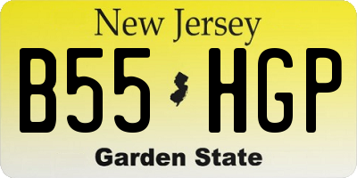 NJ license plate B55HGP