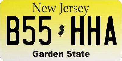NJ license plate B55HHA