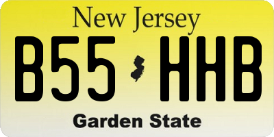 NJ license plate B55HHB
