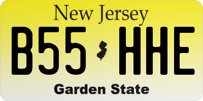 NJ license plate B55HHE