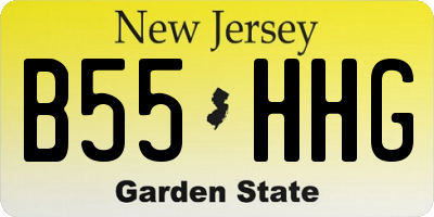 NJ license plate B55HHG