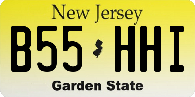 NJ license plate B55HHI