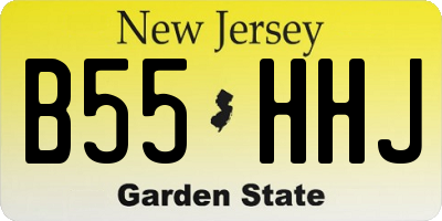NJ license plate B55HHJ