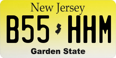 NJ license plate B55HHM