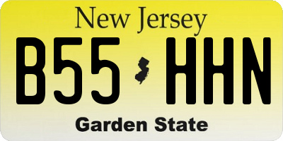 NJ license plate B55HHN