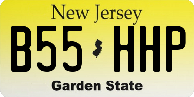 NJ license plate B55HHP