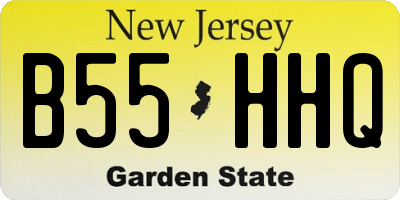 NJ license plate B55HHQ