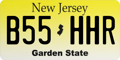 NJ license plate B55HHR