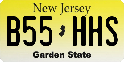 NJ license plate B55HHS