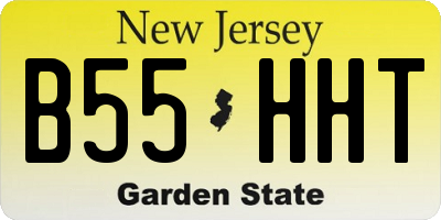 NJ license plate B55HHT