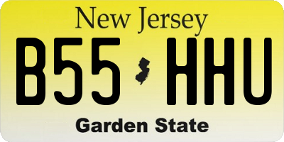NJ license plate B55HHU