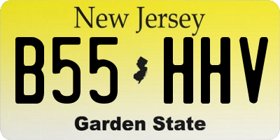 NJ license plate B55HHV