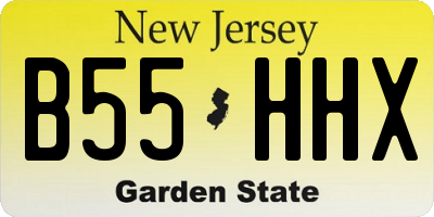 NJ license plate B55HHX