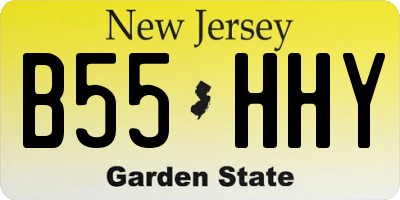 NJ license plate B55HHY
