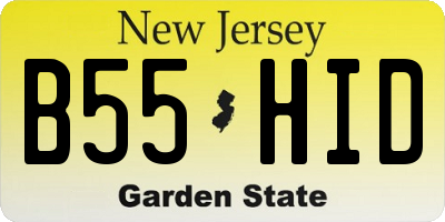 NJ license plate B55HID