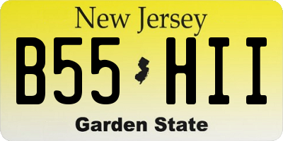 NJ license plate B55HII