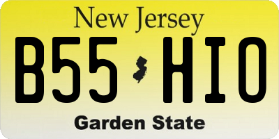 NJ license plate B55HIO
