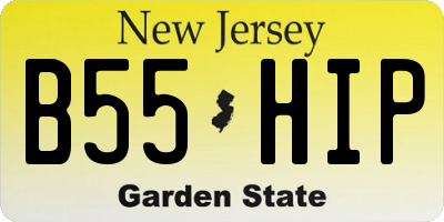 NJ license plate B55HIP