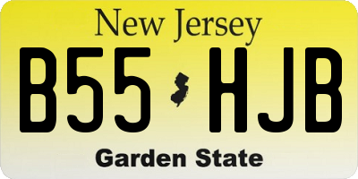 NJ license plate B55HJB