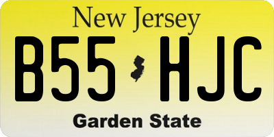 NJ license plate B55HJC