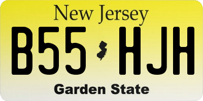 NJ license plate B55HJH
