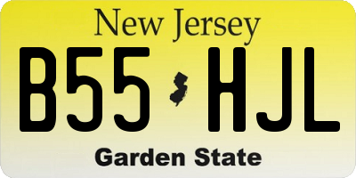 NJ license plate B55HJL