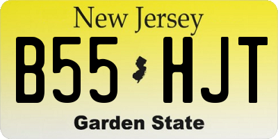 NJ license plate B55HJT