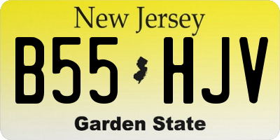 NJ license plate B55HJV