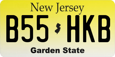 NJ license plate B55HKB