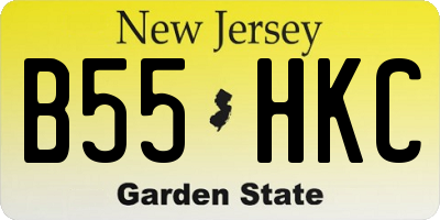 NJ license plate B55HKC