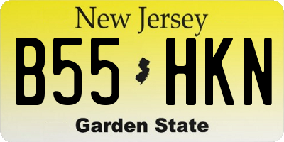 NJ license plate B55HKN