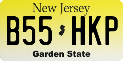 NJ license plate B55HKP