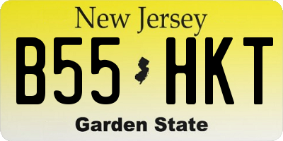 NJ license plate B55HKT
