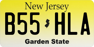 NJ license plate B55HLA