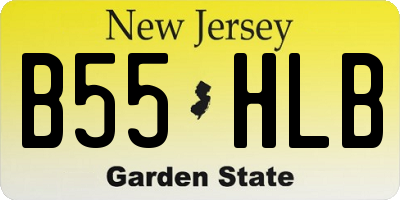 NJ license plate B55HLB