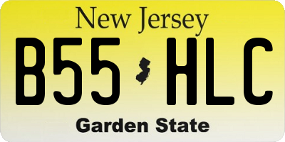 NJ license plate B55HLC