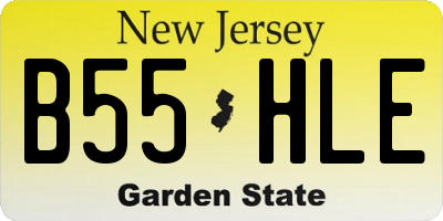 NJ license plate B55HLE