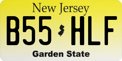 NJ license plate B55HLF