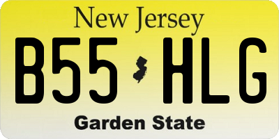 NJ license plate B55HLG