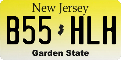 NJ license plate B55HLH