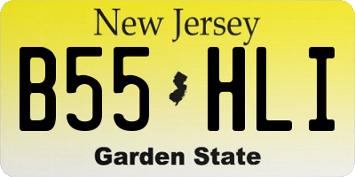 NJ license plate B55HLI