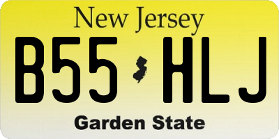 NJ license plate B55HLJ