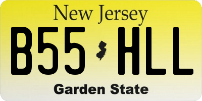 NJ license plate B55HLL