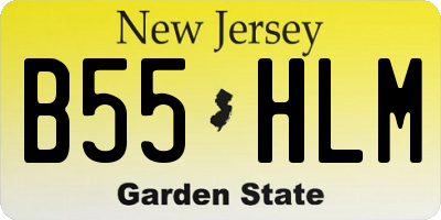 NJ license plate B55HLM