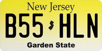 NJ license plate B55HLN